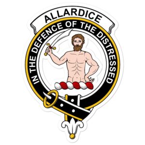 Allardice Clan Crest Vinyl Sticker