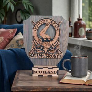 Clan Armstrong Laser Engraved Shield Plaque