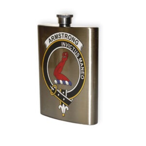 Armstrong Clan Crest Flask.