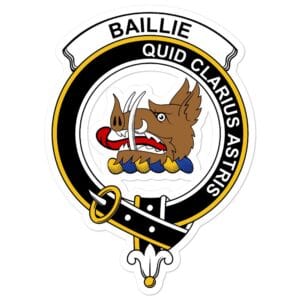 Baillie Clan Crest Vinyl Sticker