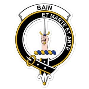 Bain Clan Crest Vinyl Sticker