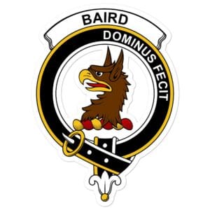 Baird Clan Crest Vinyl Sticker