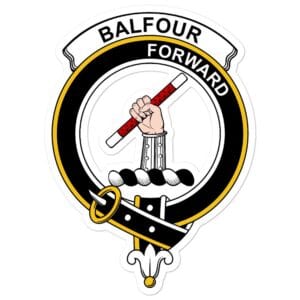 Balfour Clan Crest Vinyl Sticker