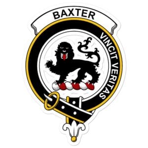 Baxter Clan Crest Vinyl Sticker