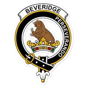 Beveridge (Beveridge-Duncan) Clan Crest Vinyl Sticker