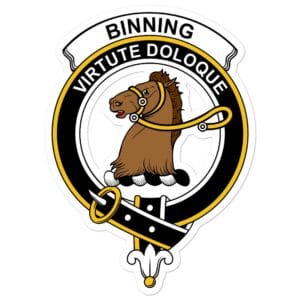 Binning (of Wallifoord) Clan Crest Vinyl Sticker