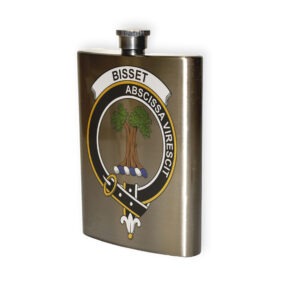 Bisset Clan Crest Flask.