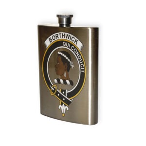 Borthwick Clan Crest Flask.