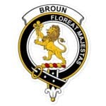 Broun Clan Crest Vinyl Sticker