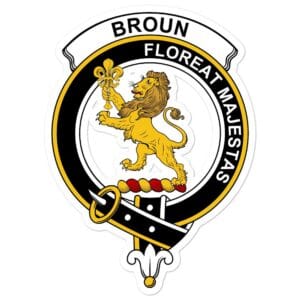 Broun Clan Crest Vinyl Sticker