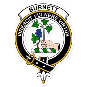 Burnett Clan Crest Vinyl Sticker
