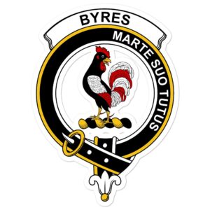 Byres Clan Crest Vinyl Sticker