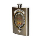 Cameron Clan Crest Flask.