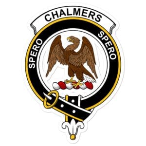 Chalmers (Balnacraig) Clan Crest Vinyl Sticker