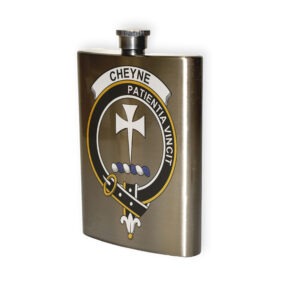 Cheyne Clan Crest Flask.