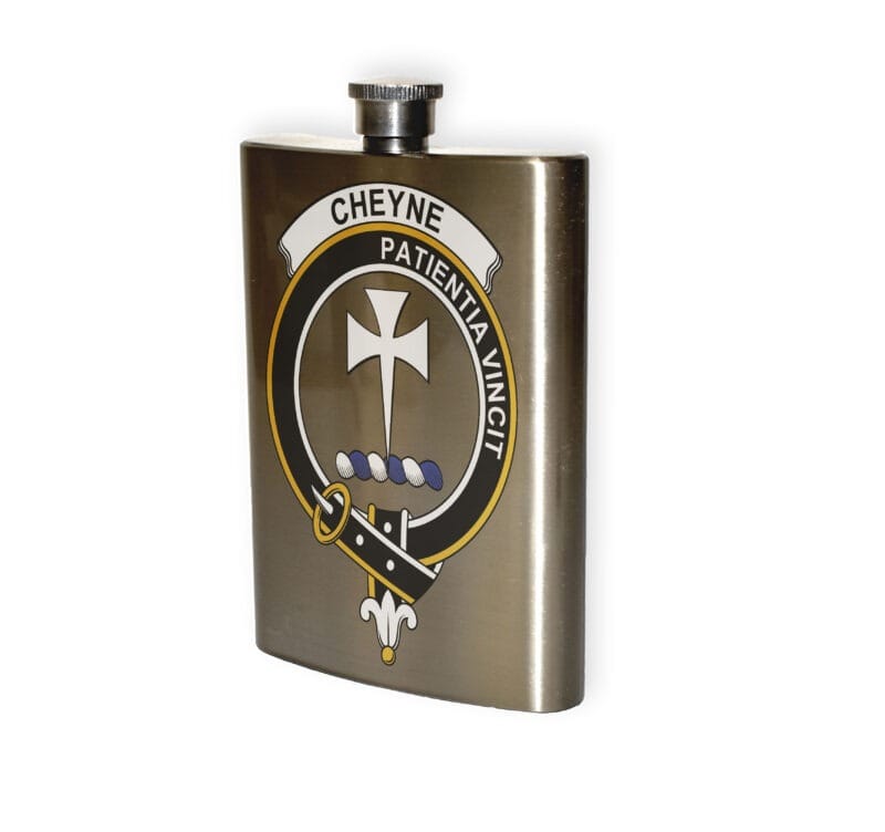 Cheyne Clan Crest Flask. - Allcrests & Celtic Creations