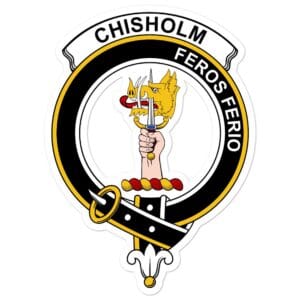 Chisholm Clan Crest Vinyl Sticker