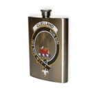 Clelland Clan Crest Flask.