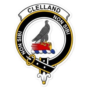 Clelland Clan Crest Vinyl Sticker