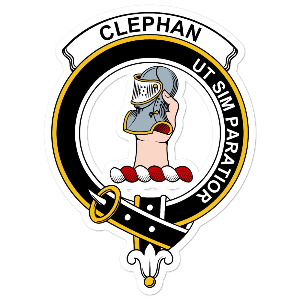 Clephan (or Clephane) Clan Crest Vinyl Sticker