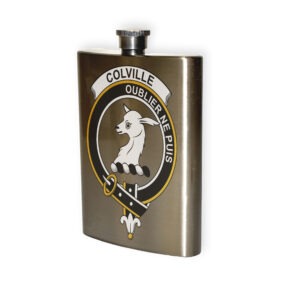 Colville Clan Crest Flask.