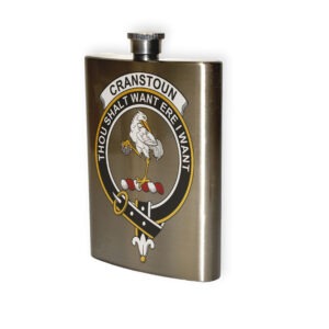 Cranstoun Clan Crest Flask.