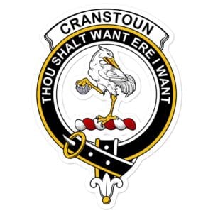 Cranstoun Clan Crest Vinyl Sticker