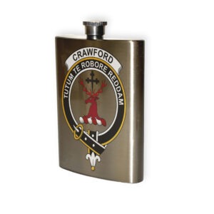 Crawford Clan Crest Flask.