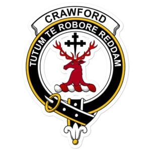 Crawford Clan Crest Vinyl Sticker