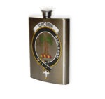 Crosbie (or Crosby) Clan Crest Flask.