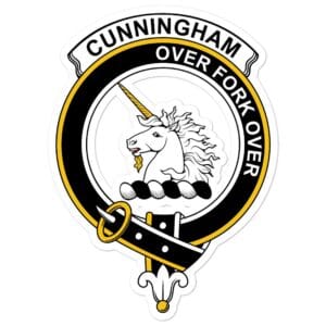 Cunningham Clan Crest Vinyl Sticker
