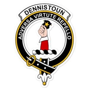 Dennistoun Clan Crest Vinyl Sticker