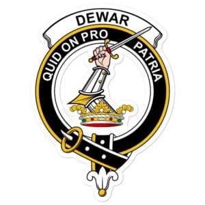 Dewar Clan Crest Vinyl Sticker