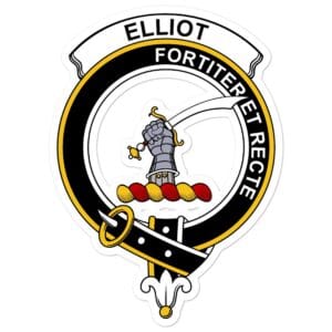 Elliot Clan Crest Vinyl Sticker