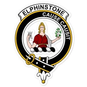 Elphinstone Clan Crest Vinyl Sticker