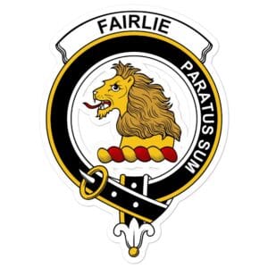 Fairlie Clan Crest Vinyl Sticker