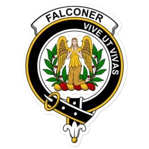 Falconer Clan Crest Vinyl Sticker