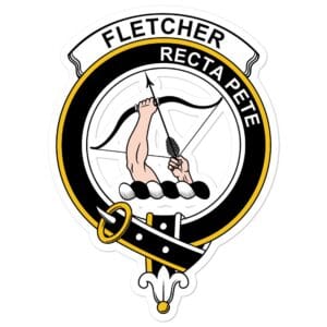 Fletcher Clan Crest Vinyl Sticker