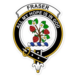 Fraser Clan Crest Vinyl Sticker