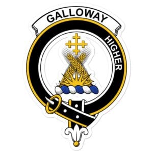 Galloway Clan Crest Vinyl Sticker
