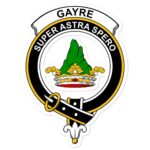 Gayre Clan Crest Vinyl Sticker