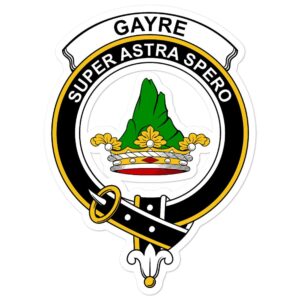 Gayre Clan Crest Vinyl Sticker
