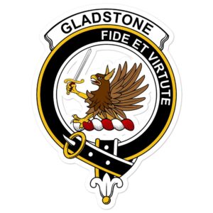 Gladstone (or Gladstanes) Clan Crest Vinyl Sticker