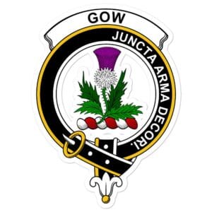 Gow (of Skeoch) Clan Crest Vinyl Sticker