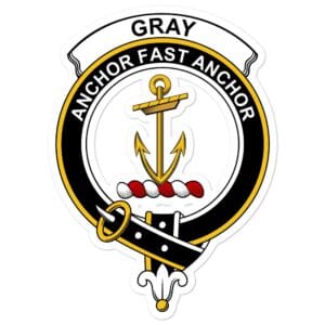 Gray Clan Crest Vinyl Sticker