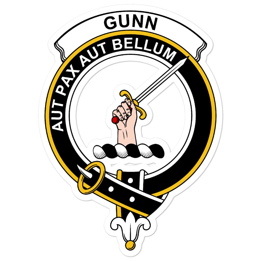Gunn Clan Crest Vinyl Sticker