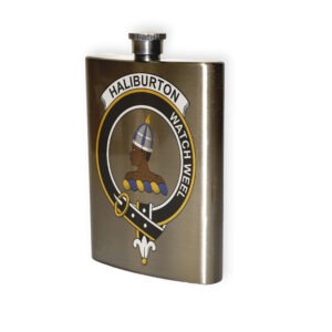 Haliburton Clan Crest Flask.