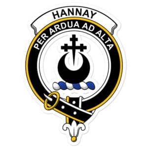 Hannay Clan Crest Vinyl Sticker