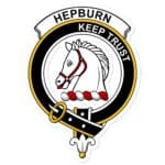 Hepburn Clan Crest Vinyl Sticker