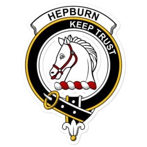Hepburn Clan Crest Vinyl Sticker